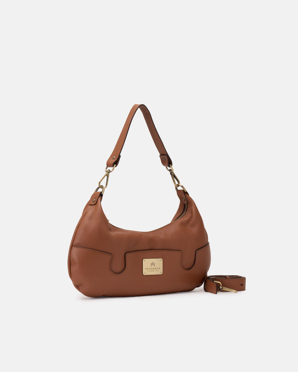 Bella selleria large croissant Caramel  - Borse A Spalla - Borse Donna - Borse - Cuoieria Fiorentina