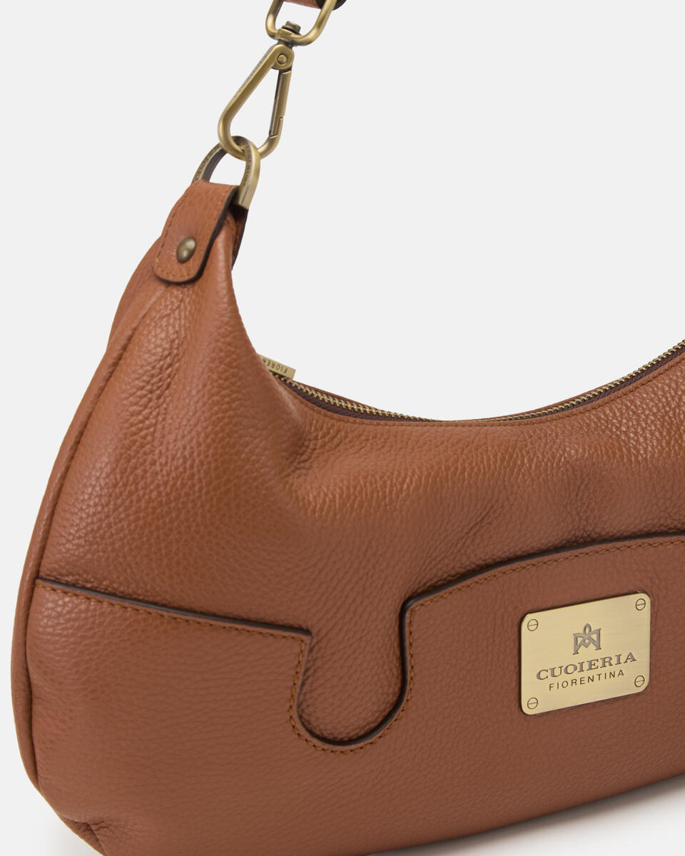 Bella selleria large croissant Caramel  - Borse A Spalla - Borse Donna - Borse - Cuoieria Fiorentina