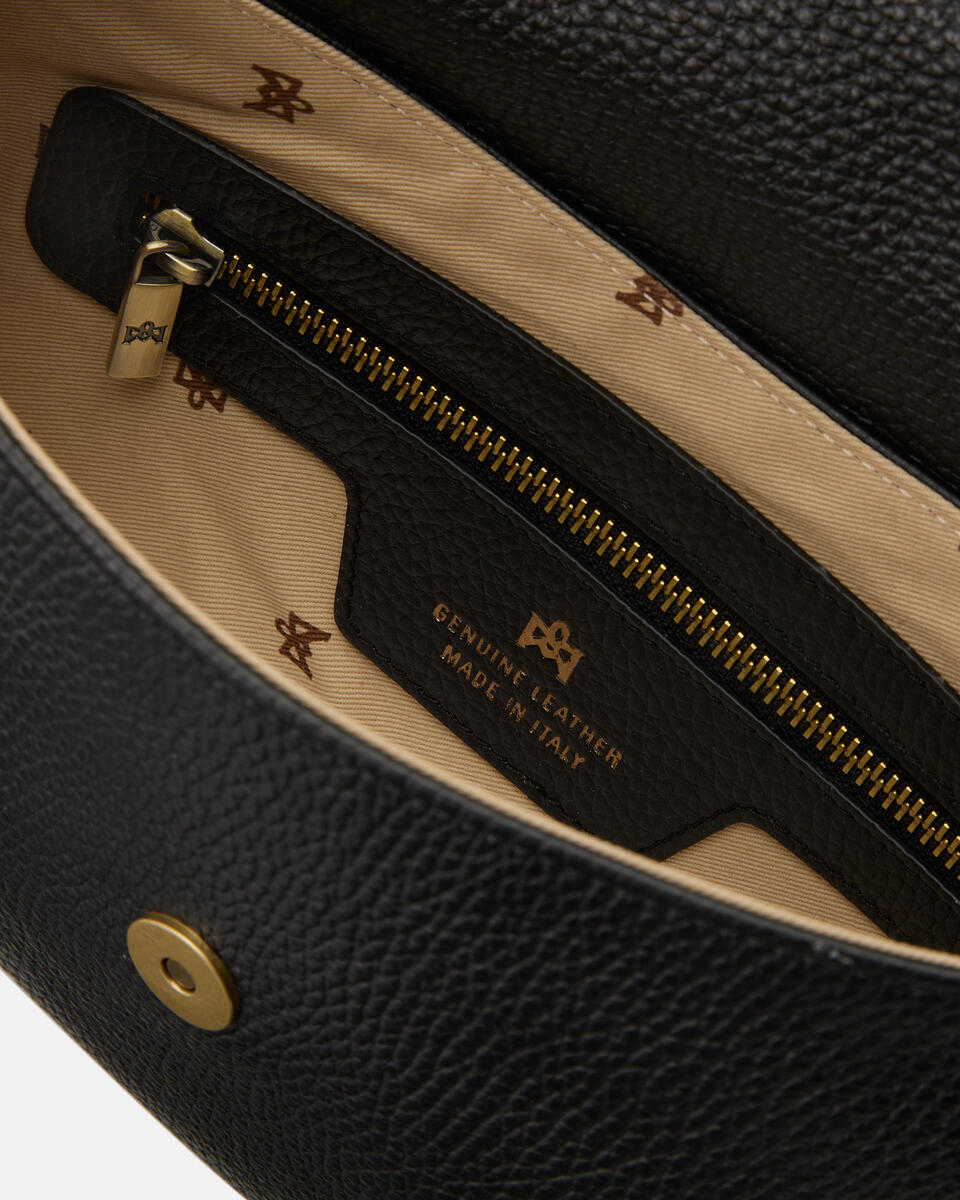 FLAP BAG Black  - Messenger Bags - Women's Bags - Bags - Cuoieria Fiorentina
