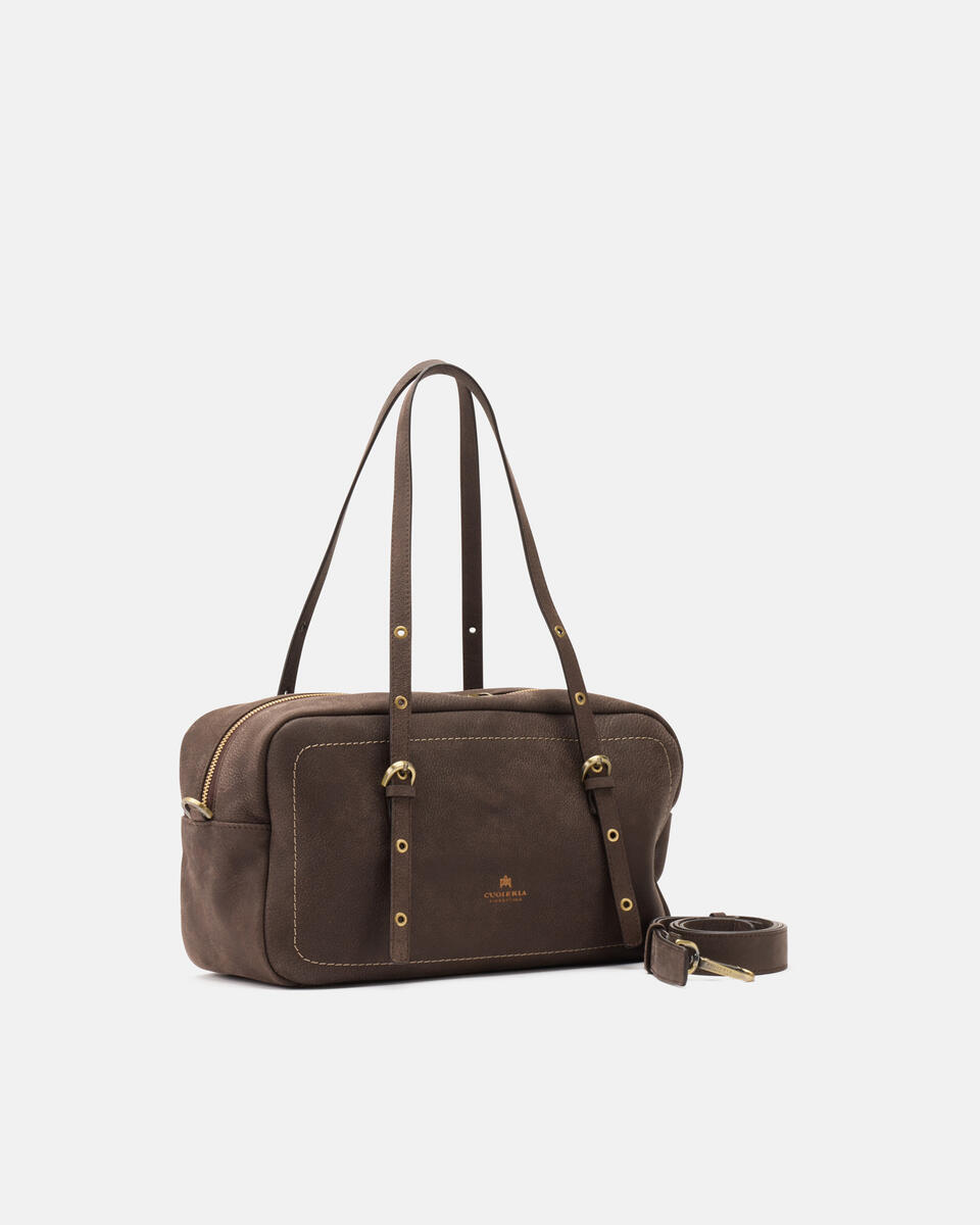 LARGE DUFFLE Chocolate  - Shoulder Bags - Women's Bags - Bags - Cuoieria Fiorentina