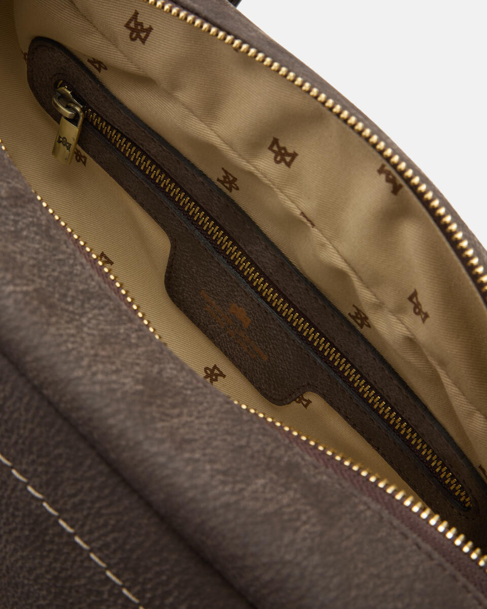LARGE DUFFLE Chocolate  - Shoulder Bags - Women's Bags - Bags - Cuoieria Fiorentina