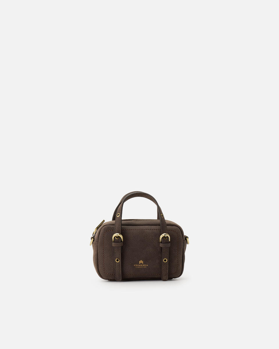 MINI DUFFLE BAG Chocolate  - Mini Bags - Women's Bags - Bags - Cuoieria Fiorentina
