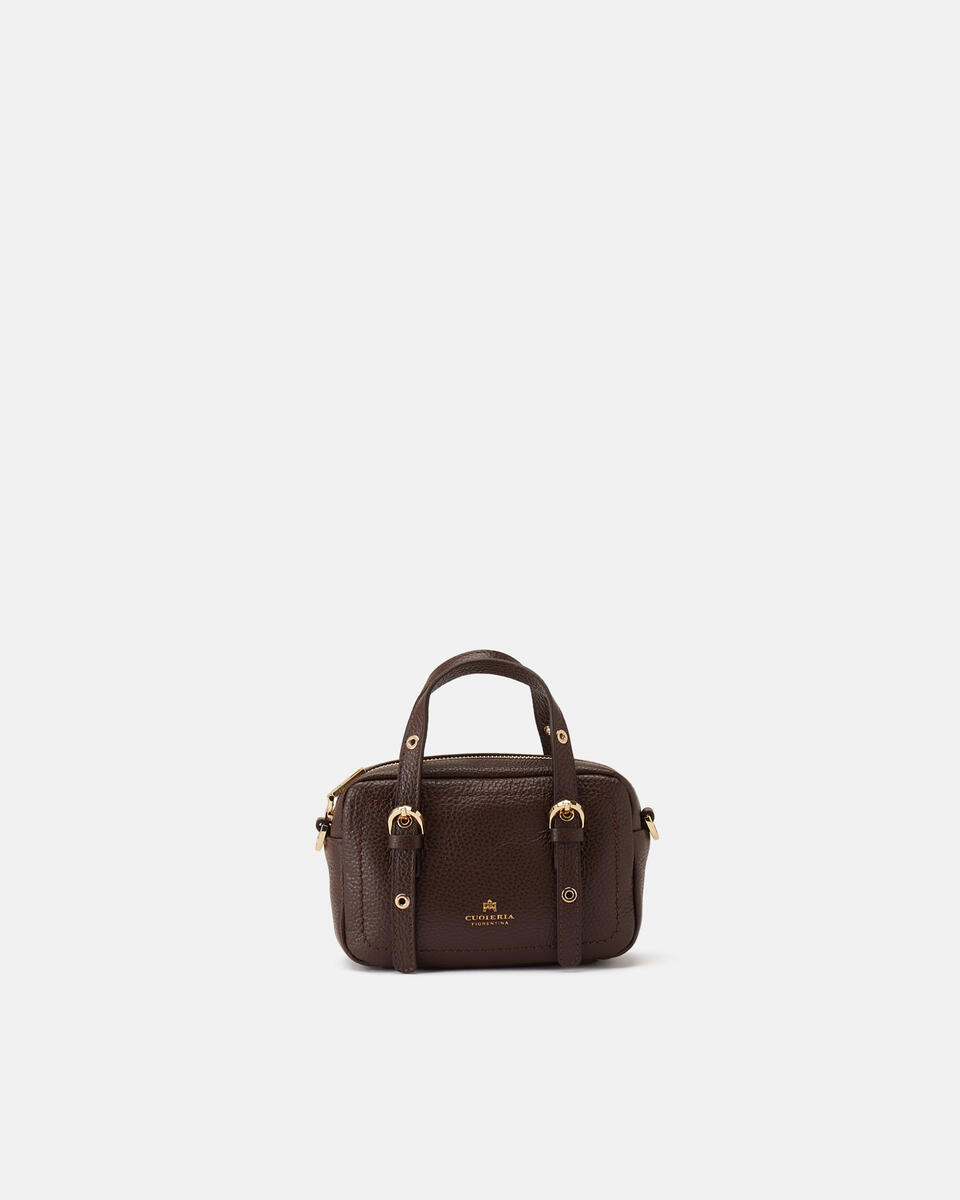 Eva soft mini duffle Cioccolato  - Mini Bag - Borse Donna - Borse - Cuoieria Fiorentina