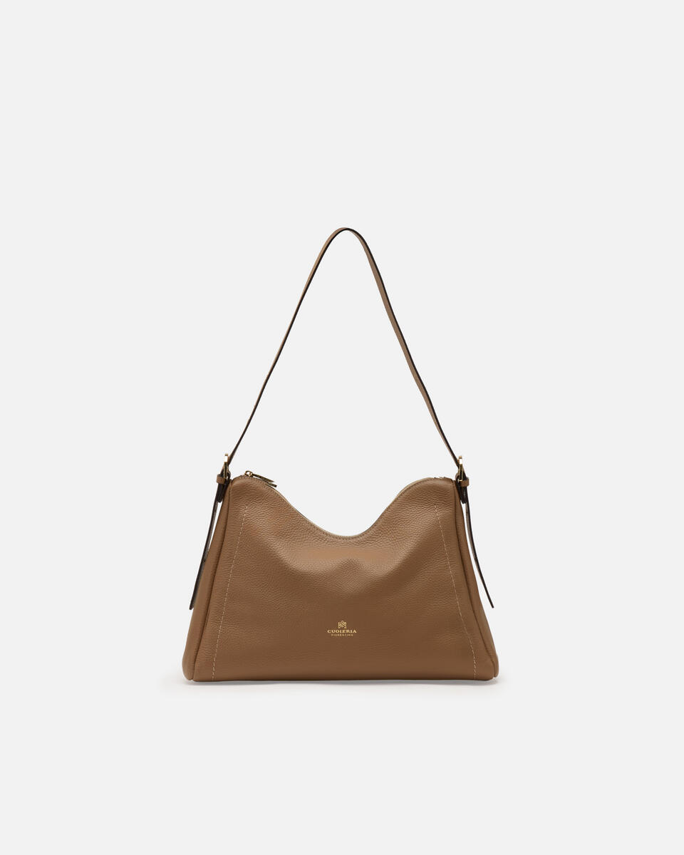 SQUARED HOBO Desert  - Shoulder Bags - Women's Bags - Bags - Cuoieria Fiorentina