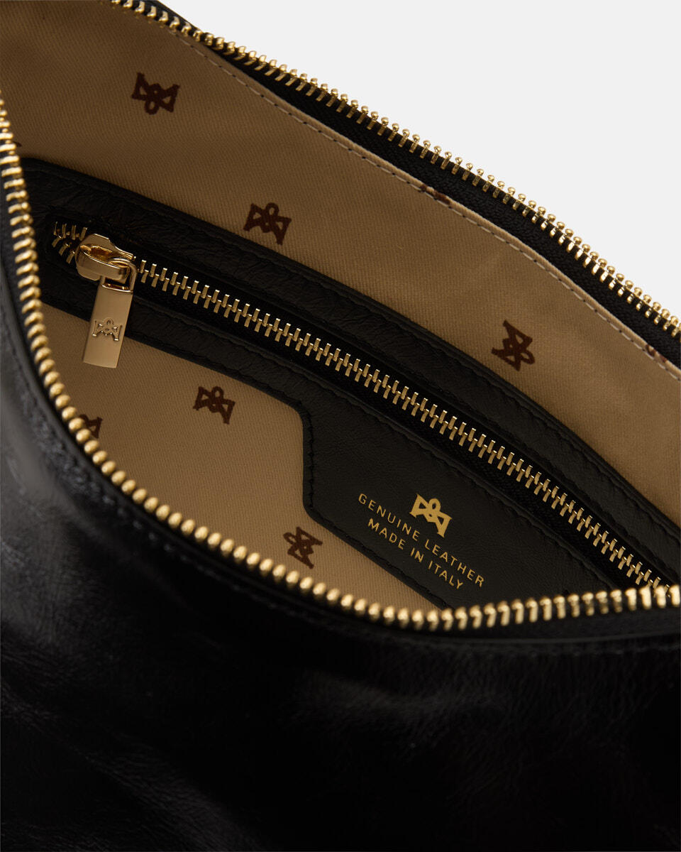 SQUARED HOBO BAG Black  - Shoulder Bags - Women's Bags - Bags - Cuoieria Fiorentina