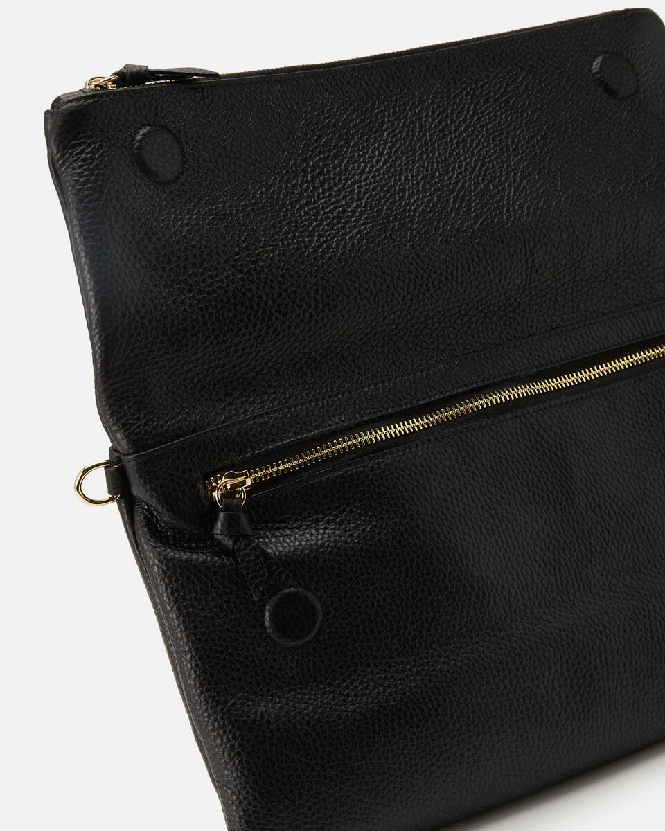 Velvet Flap bag XL Nero  - Pochette - Borse Donna - Borse - Cuoieria Fiorentina