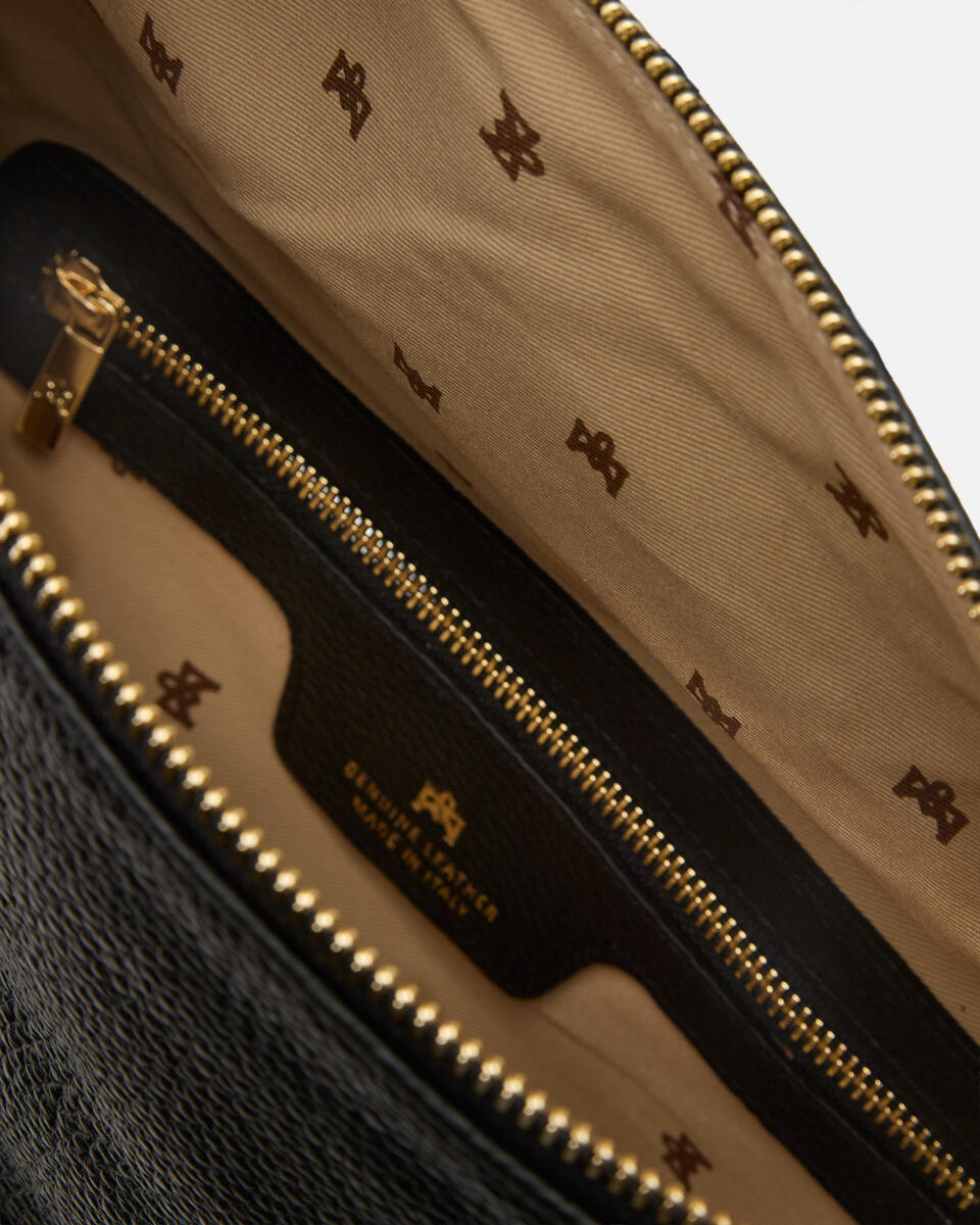 Velvet Flap bag XL Nero  - Pochette - Borse Donna - Borse - Cuoieria Fiorentina