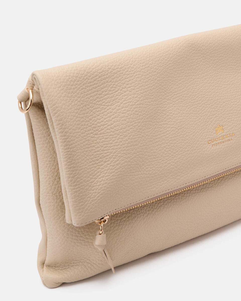 Velvet Flap bag XL Prosecco  - Pochette - Borse Donna - Borse - Cuoieria Fiorentina