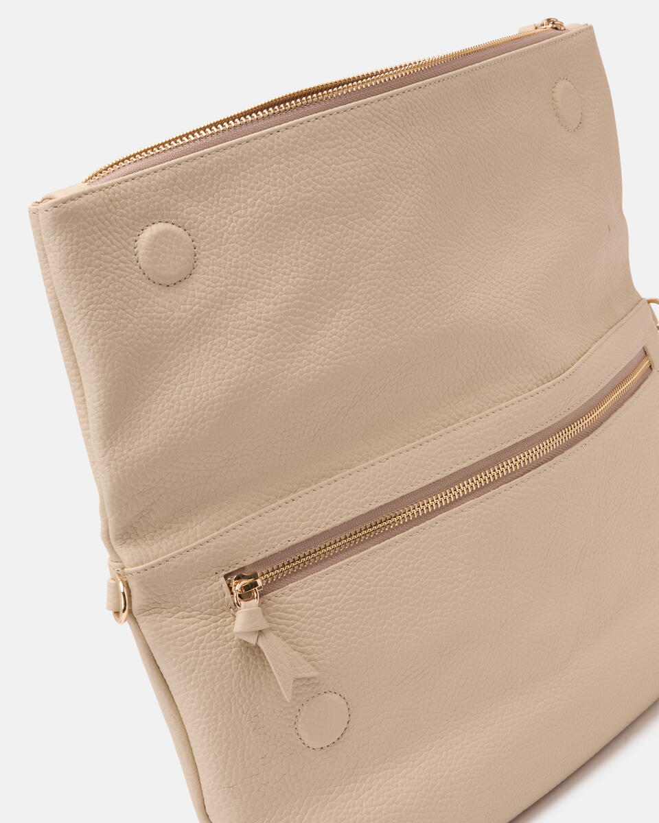 Velvet Flap bag XL Prosecco  - Pochette - Borse Donna - Borse - Cuoieria Fiorentina