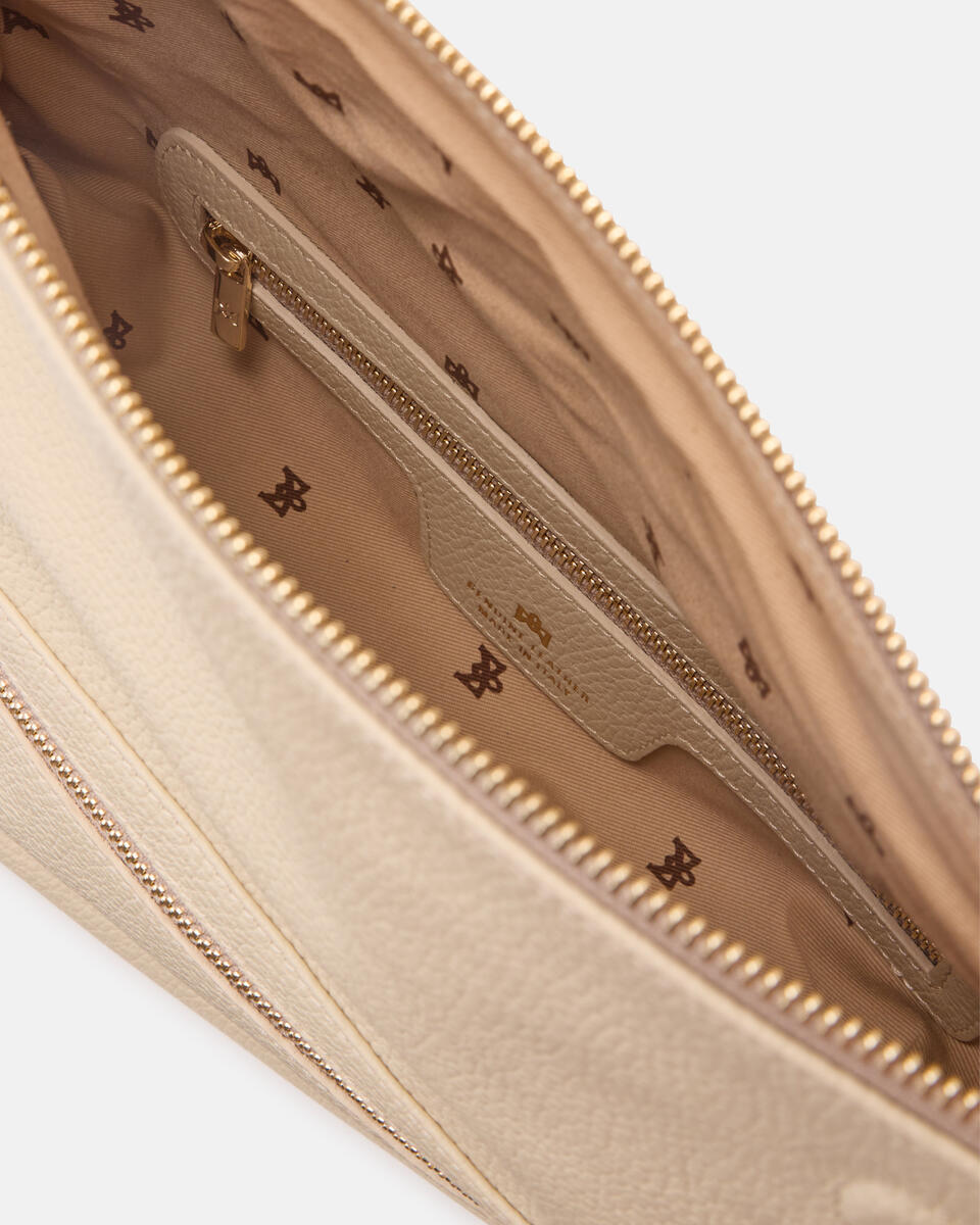 Velvet Flap bag XL Prosecco  - Pochette - Borse Donna - Borse - Cuoieria Fiorentina