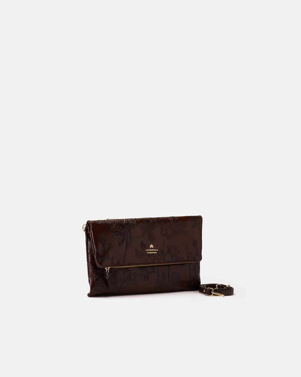 Velvet Flap bag XL Mimì Mogano  - Pochette - Borse Donna - Borse - Cuoieria Fiorentina