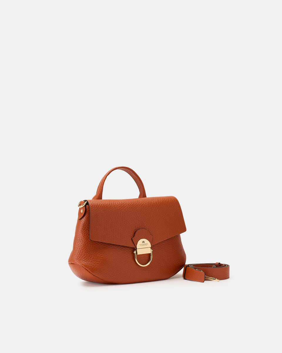Jess small flap bag in pelle Arancio  - Messenger - Borse Donna - Borse - Cuoieria Fiorentina