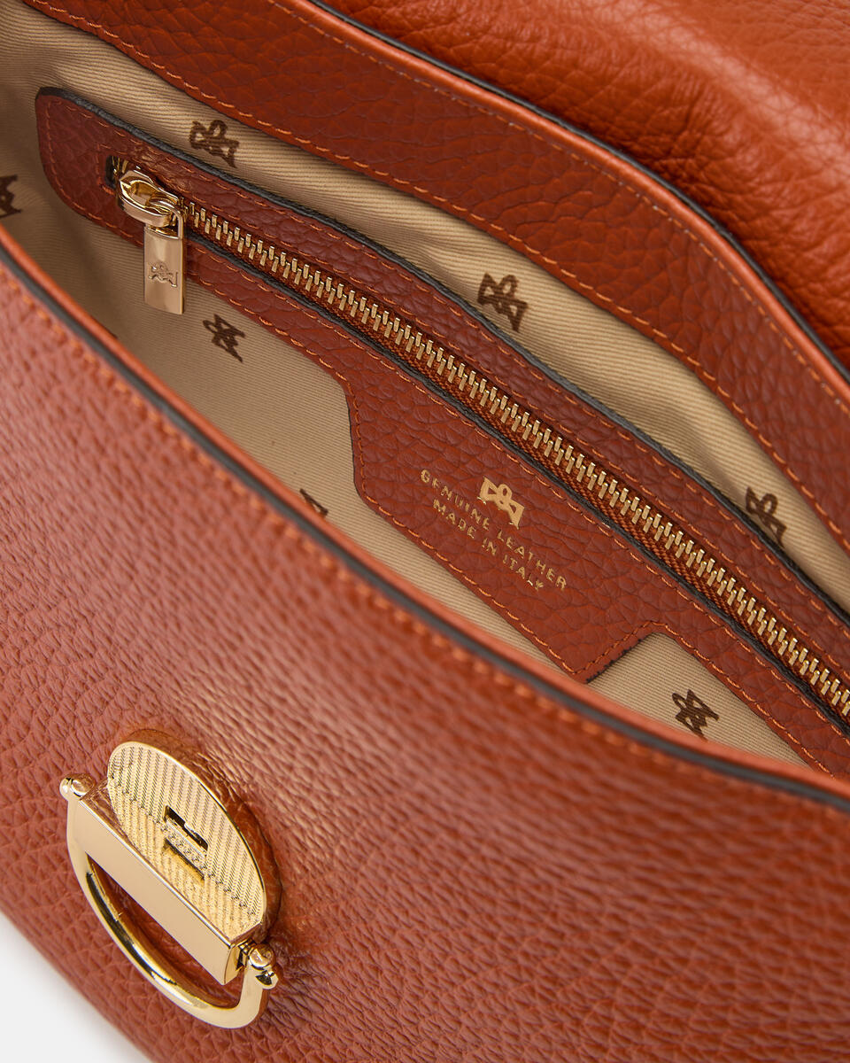 Jess small flap bag in pelle Arancio  - Messenger - Borse Donna - Borse - Cuoieria Fiorentina