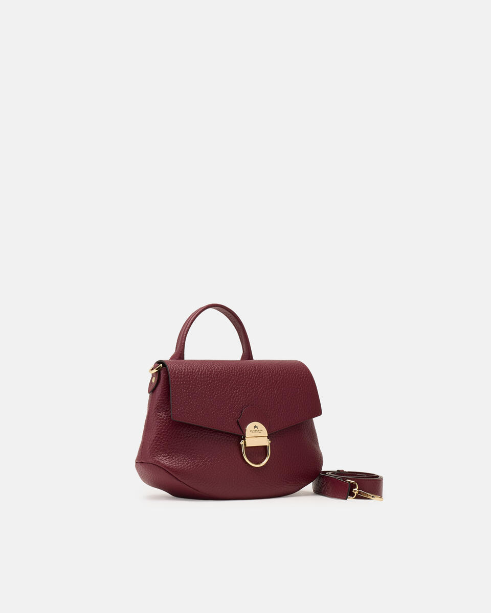 Jess small flap bag in pelle Bordeaux  - Cuoieria Fiorentina