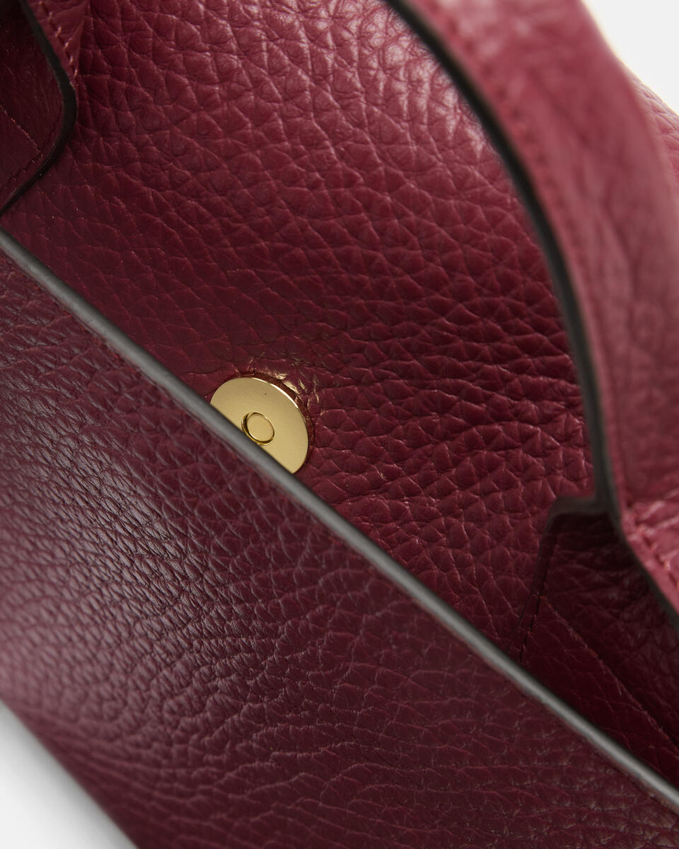 Jess small flap bag in pelle Bordeaux  - Cuoieria Fiorentina