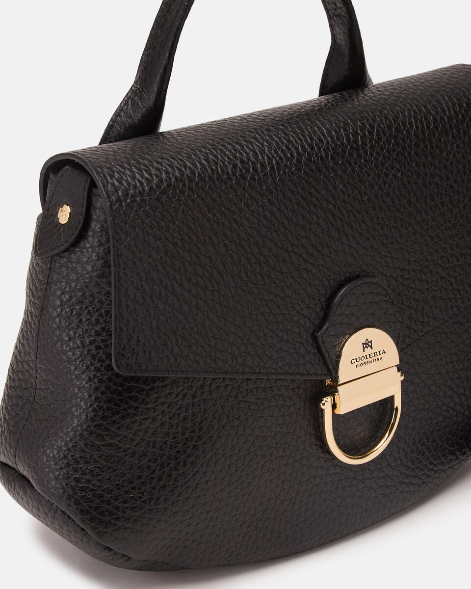 Jess small flap bag in pelle Nero  - Messenger - Borse Donna - Borse - Cuoieria Fiorentina