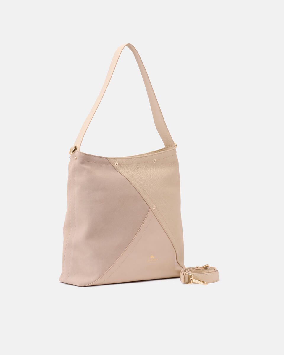 Jenny large hobo patchwork Prosecco  - Borse A Spalla - Borse Donna - Borse - Cuoieria Fiorentina