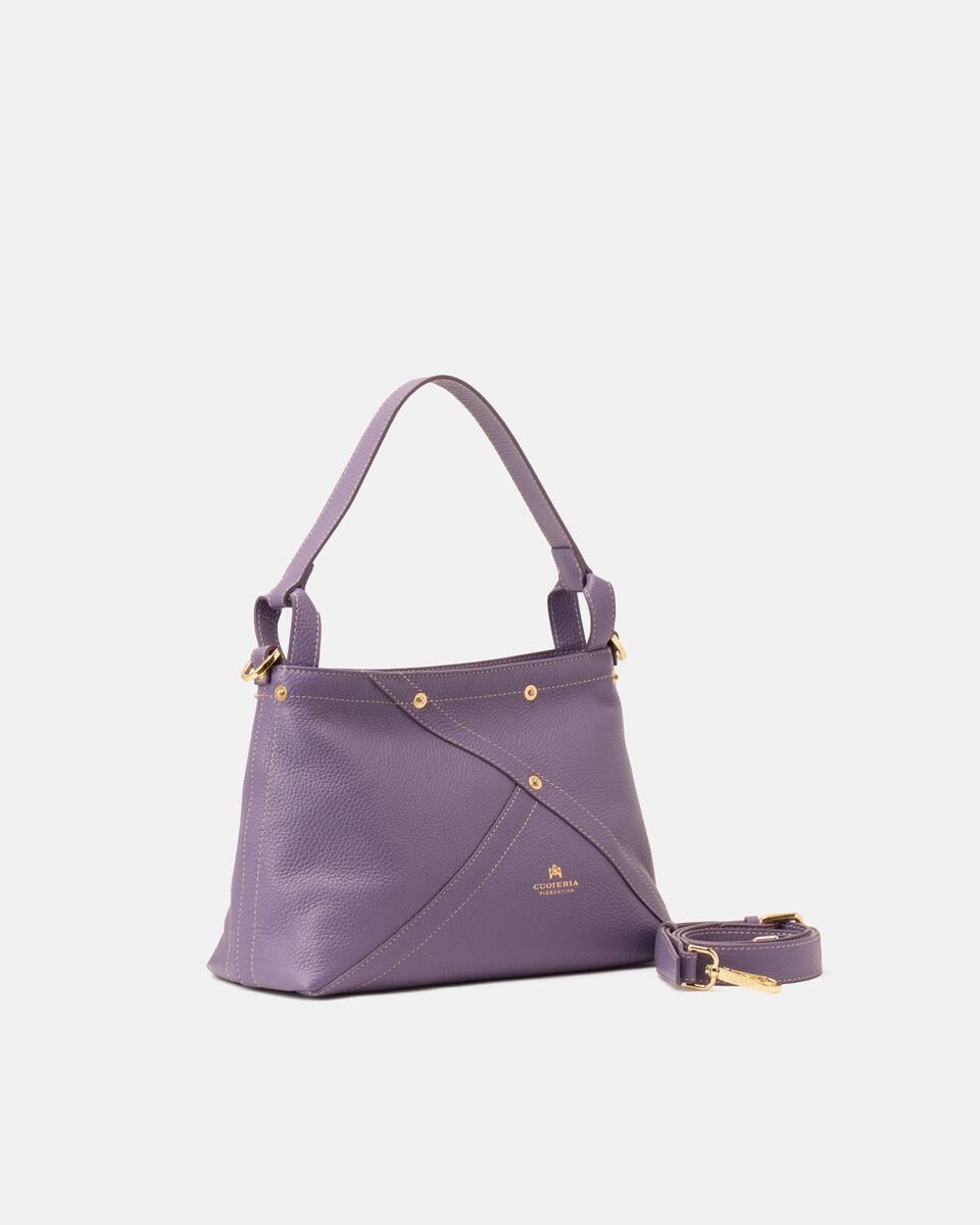 Jenny small hobo in pelle Lavanda  - Borse A Spalla - Borse Donna - Borse - Cuoieria Fiorentina