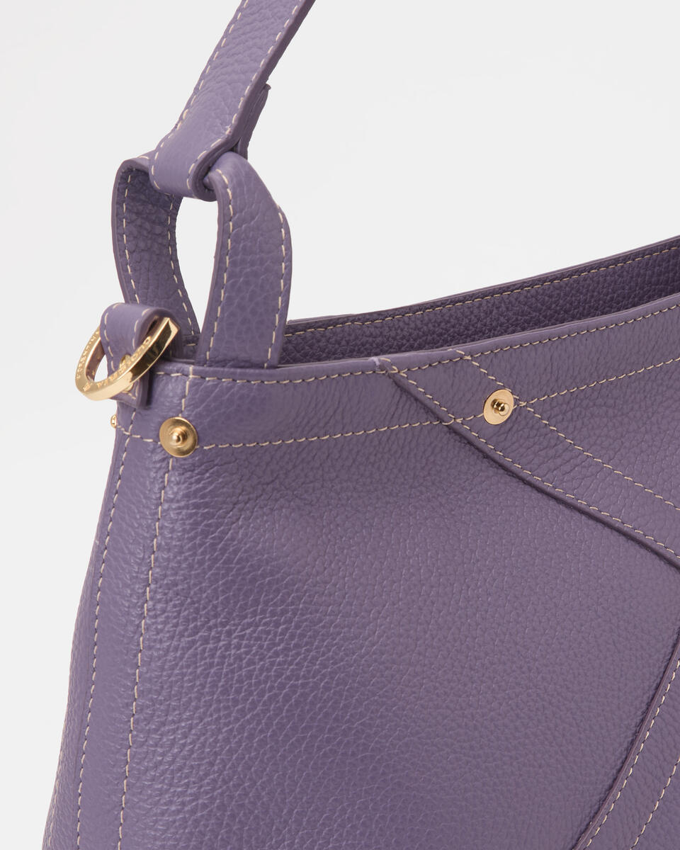 Jenny small hobo in pelle Lavanda  - Borse A Spalla - Borse Donna - Borse - Cuoieria Fiorentina