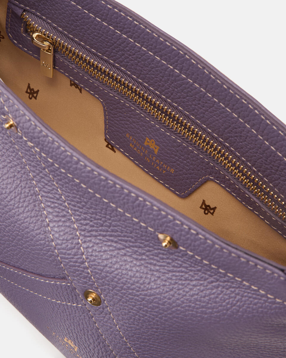 Jenny small hobo in pelle Lavanda  - Borse A Spalla - Borse Donna - Borse - Cuoieria Fiorentina