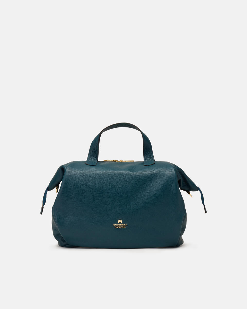 LARGE DUFFLE BAG Teal  - Tote Bags - Women's Bags - Bags - Cuoieria Fiorentina
