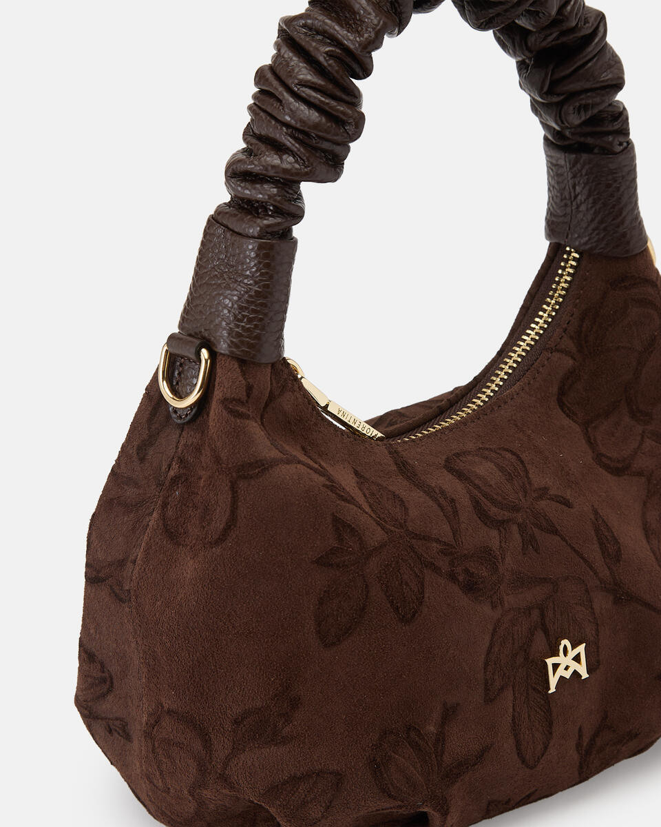 SMALL HOBO BAG Chocolate  - Tote Bags - Women's Bags - Bags - Cuoieria Fiorentina