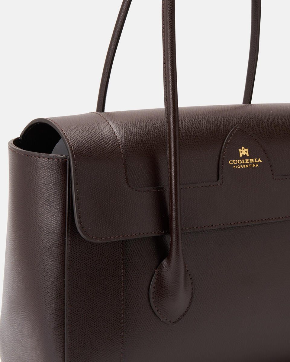 SHOPPING BAG Dark brown  - Shopping - Women's Bags - Bags - Cuoieria Fiorentina