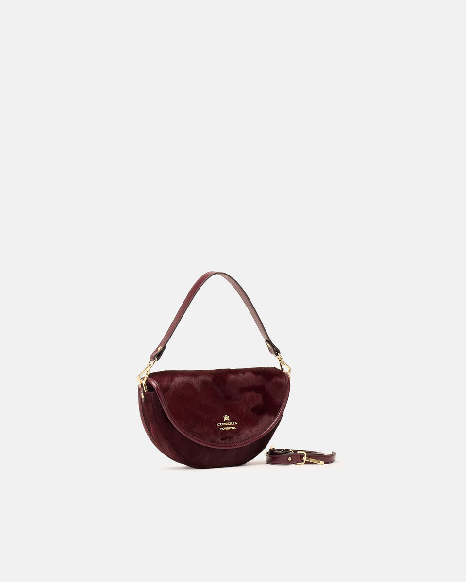 Dora small flap cavallino Amarena  - Messenger - Borse Donna - Borse - Cuoieria Fiorentina