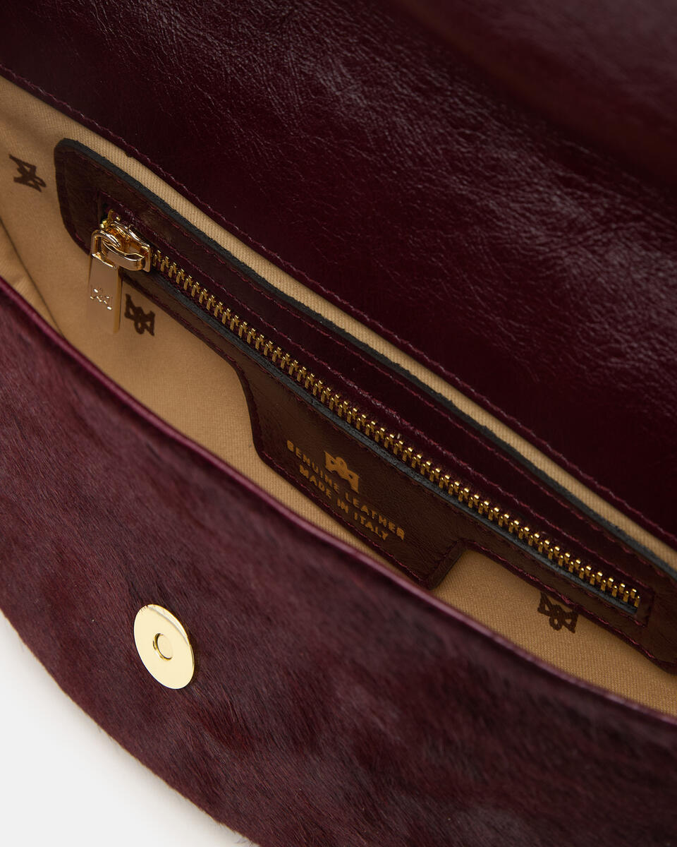 Dora small flap cavallino Amarena  - Messenger - Borse Donna - Borse - Cuoieria Fiorentina
