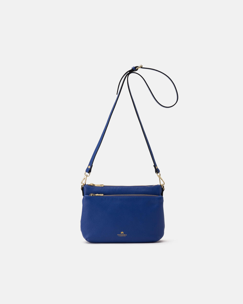 DOUBLE POUCH Bluette  - Crossbody Bags - Women's Bags - Bags - Cuoieria Fiorentina