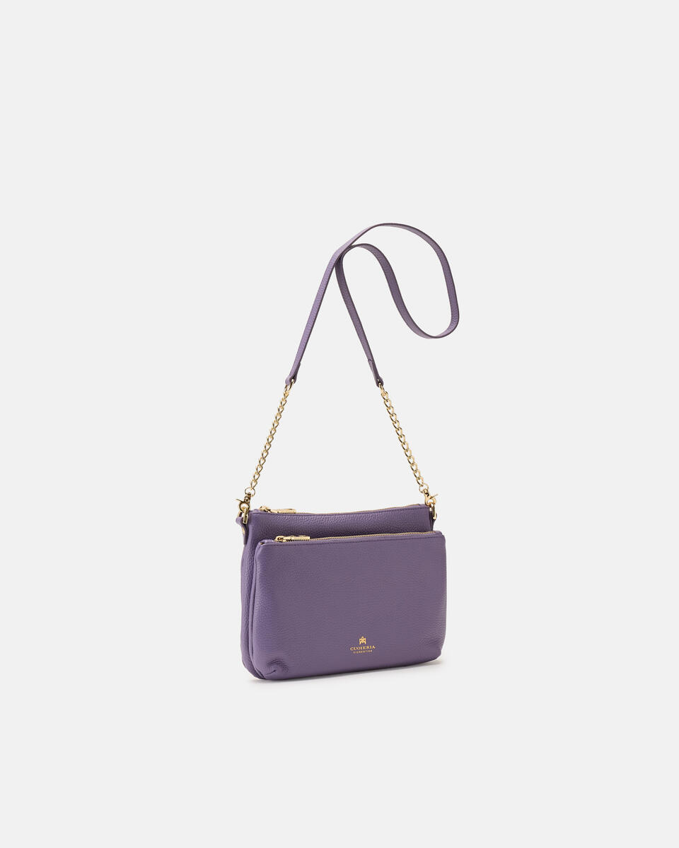 DOUBLE POUCH Lavander  - Crossbody Bags - Women's Bags - Bags - Cuoieria Fiorentina