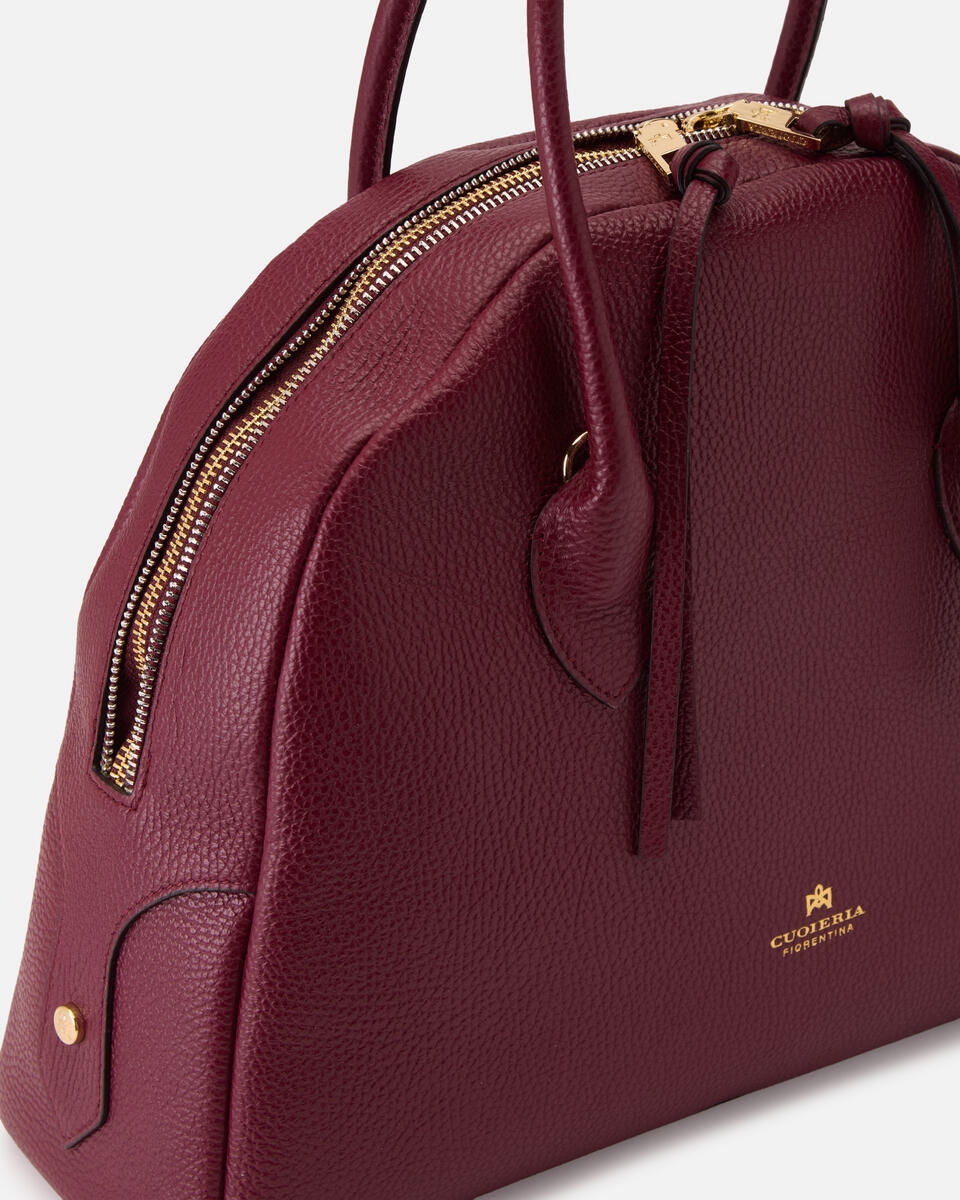 Lua Large Bowling bag Bordeaux  - Tote Bag - Borse Donna - Borse - Cuoieria Fiorentina