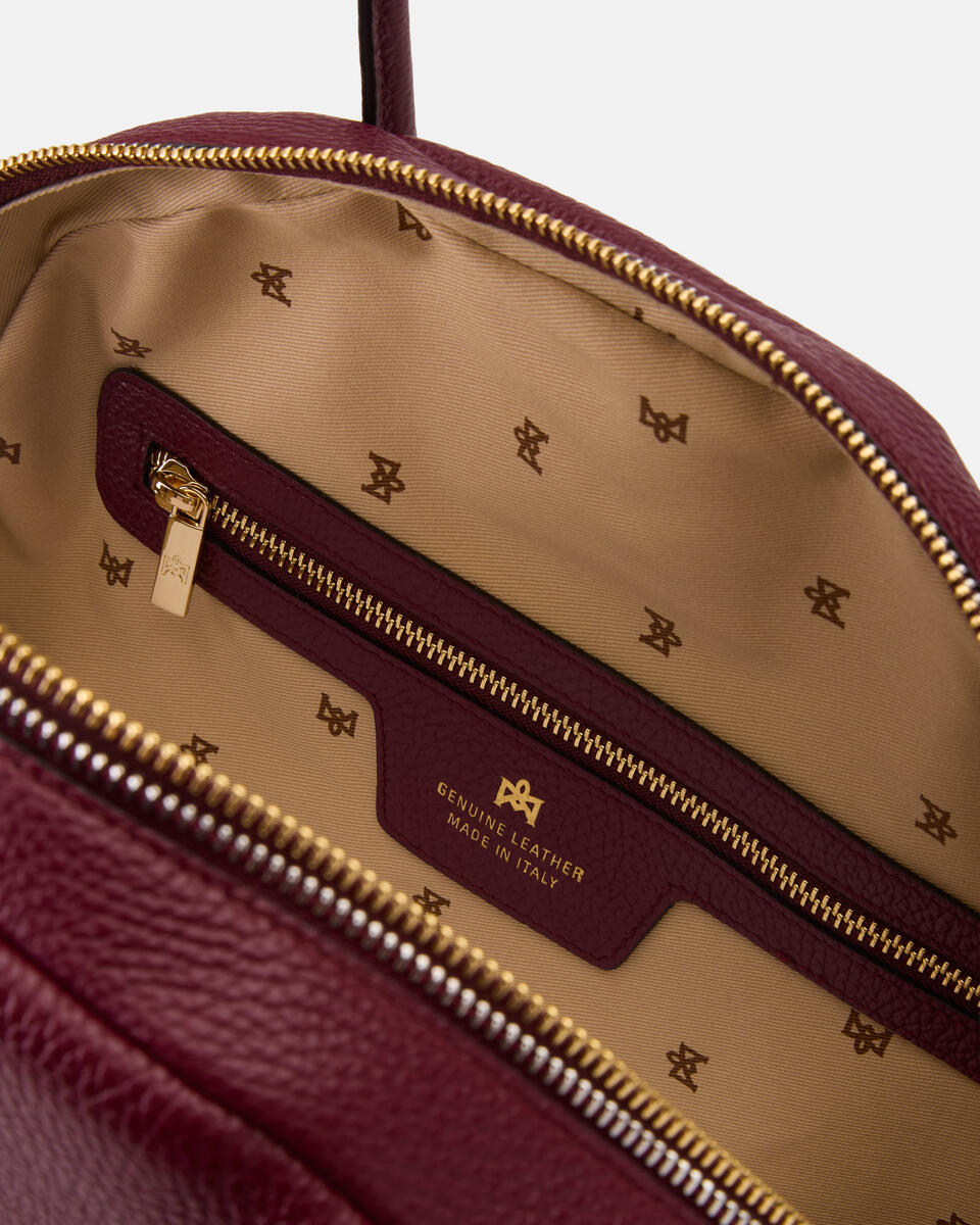 Lua Large Bowling bag Bordeaux  - Tote Bag - Borse Donna - Borse - Cuoieria Fiorentina