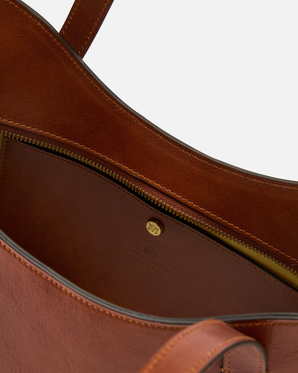 Wave Shopping bag Cuoio Marrone  - Shopping - Borse Donna - Borse - Cuoieria Fiorentina