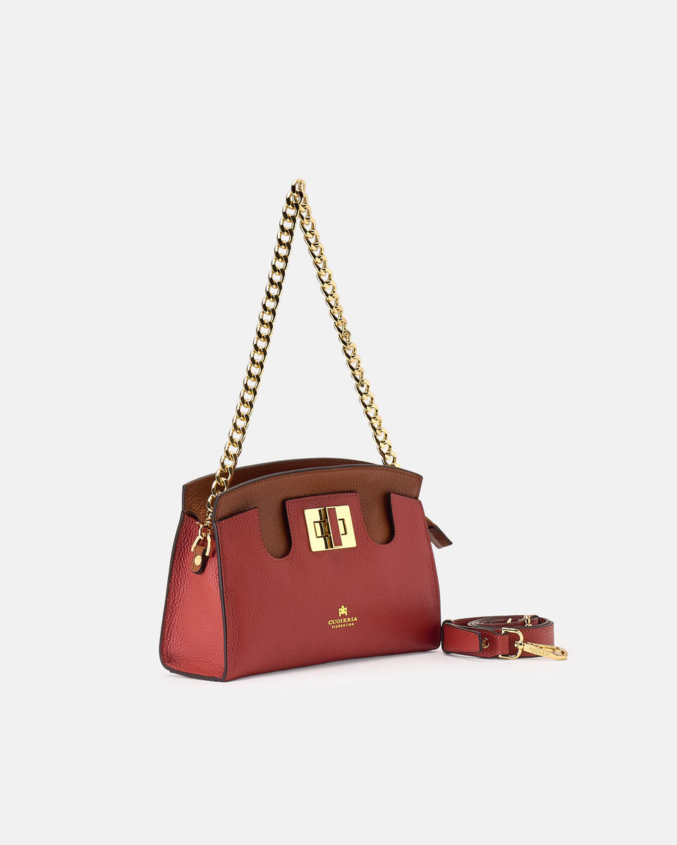 Bella Soft Pouch Brickcaramel  - Cuoieria Fiorentina