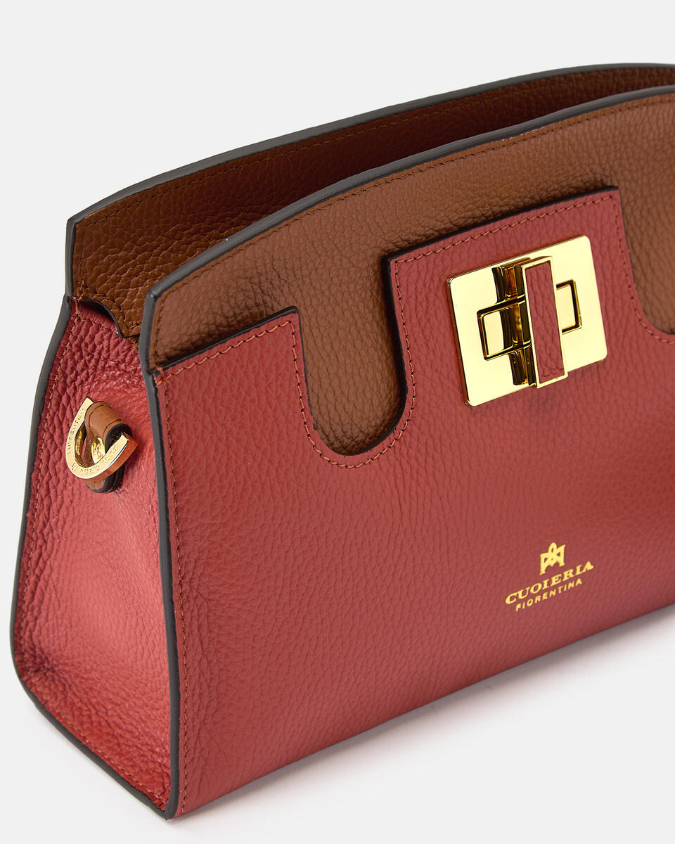 Bella Soft Pouch Brickcaramel  - Cuoieria Fiorentina