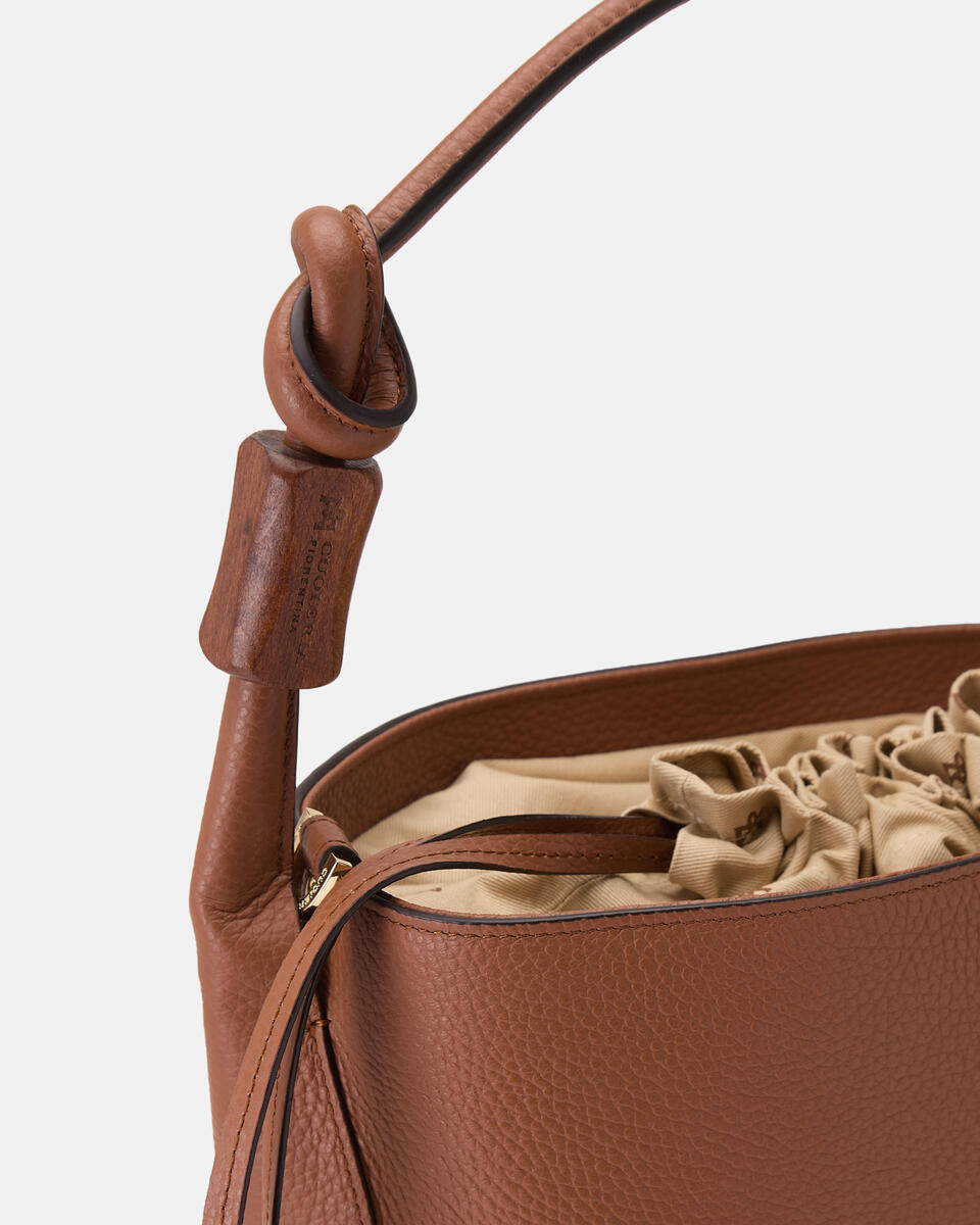 BUCKET BAG Caramel  - Bucket Bags - Women's Bags - Bags - Cuoieria Fiorentina