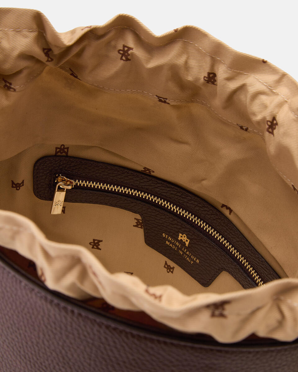 BUCKET BAG Chocolate  - Bucket Bags - Women's Bags - Bags - Cuoieria Fiorentina