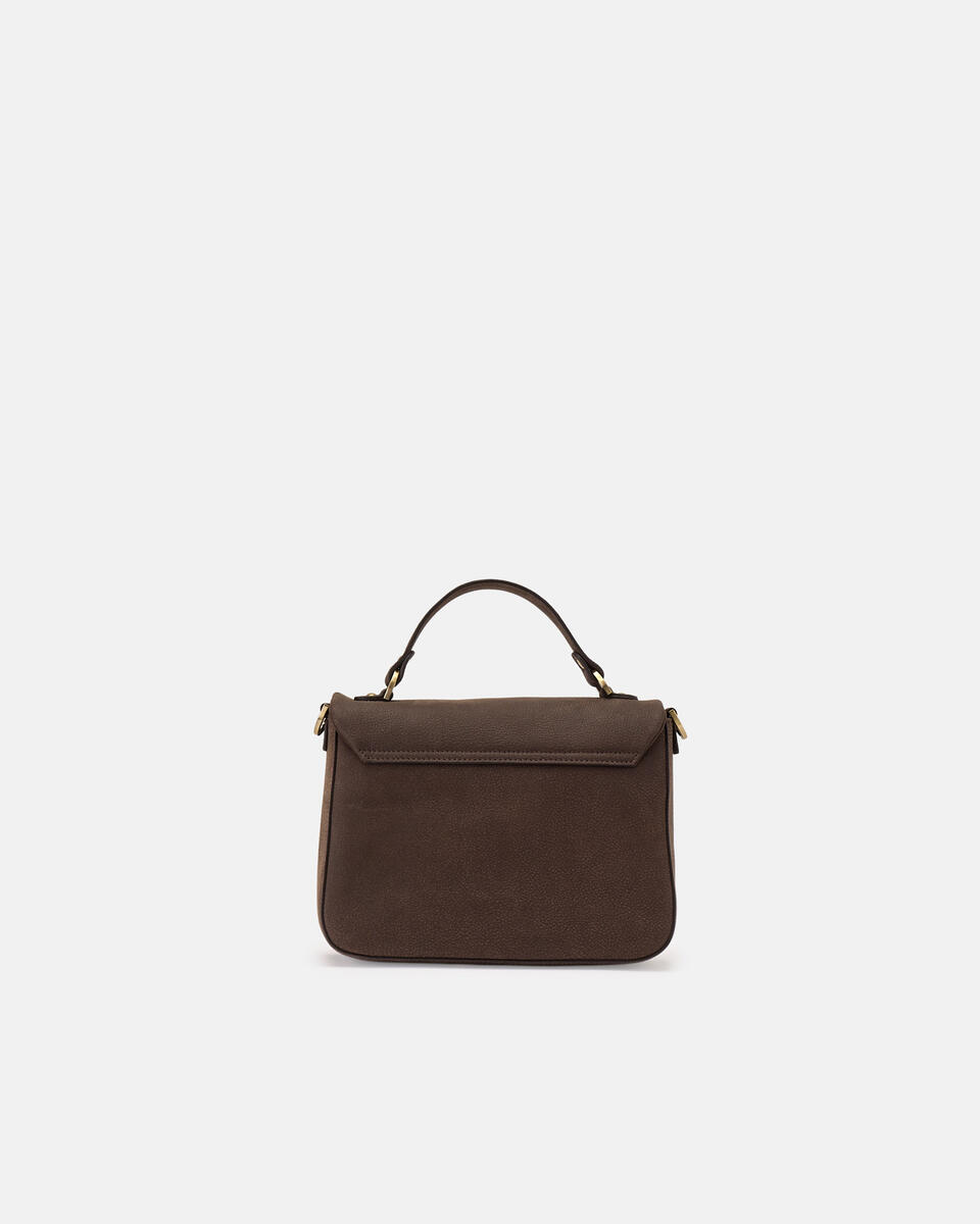 Eva soft Small Flap Nabuck Cioccolato  - Messenger - Borse Donna - Borse - Cuoieria Fiorentina