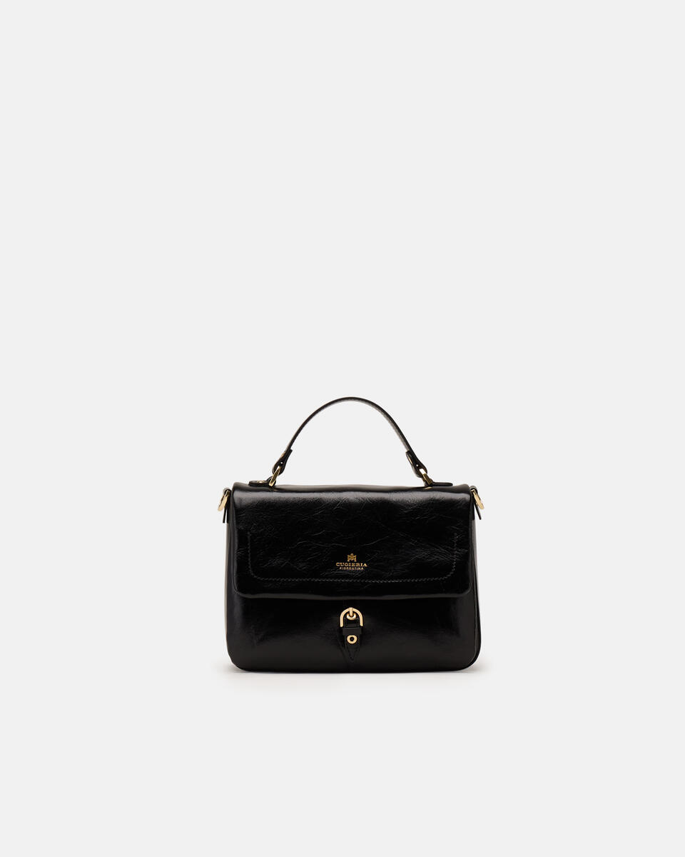 Eva soft Small flap bag Vintage Nero  - Messenger - Borse Donna - Borse - Cuoieria Fiorentina