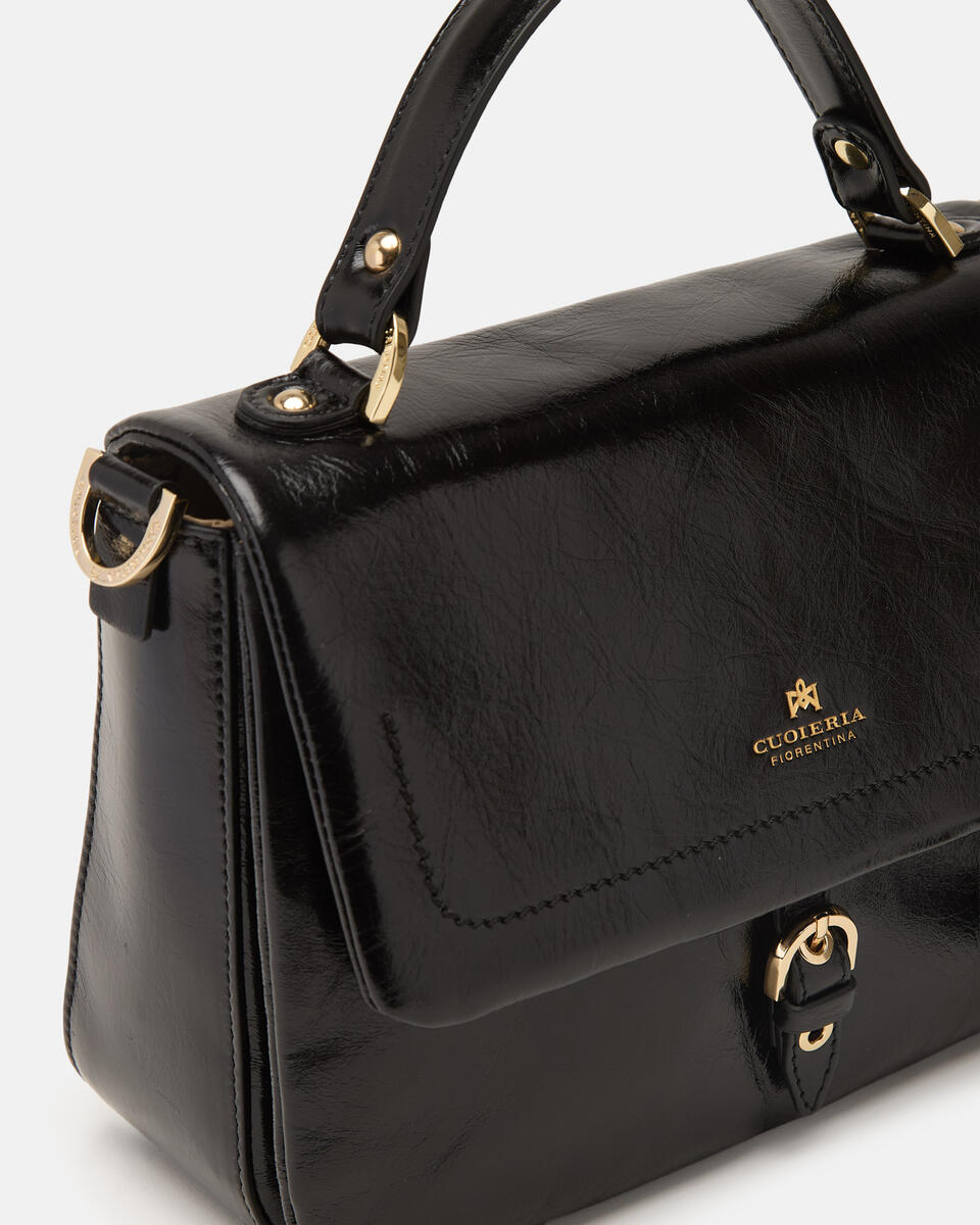 Eva soft Small flap bag Vintage Nero  - Messenger - Borse Donna - Borse - Cuoieria Fiorentina