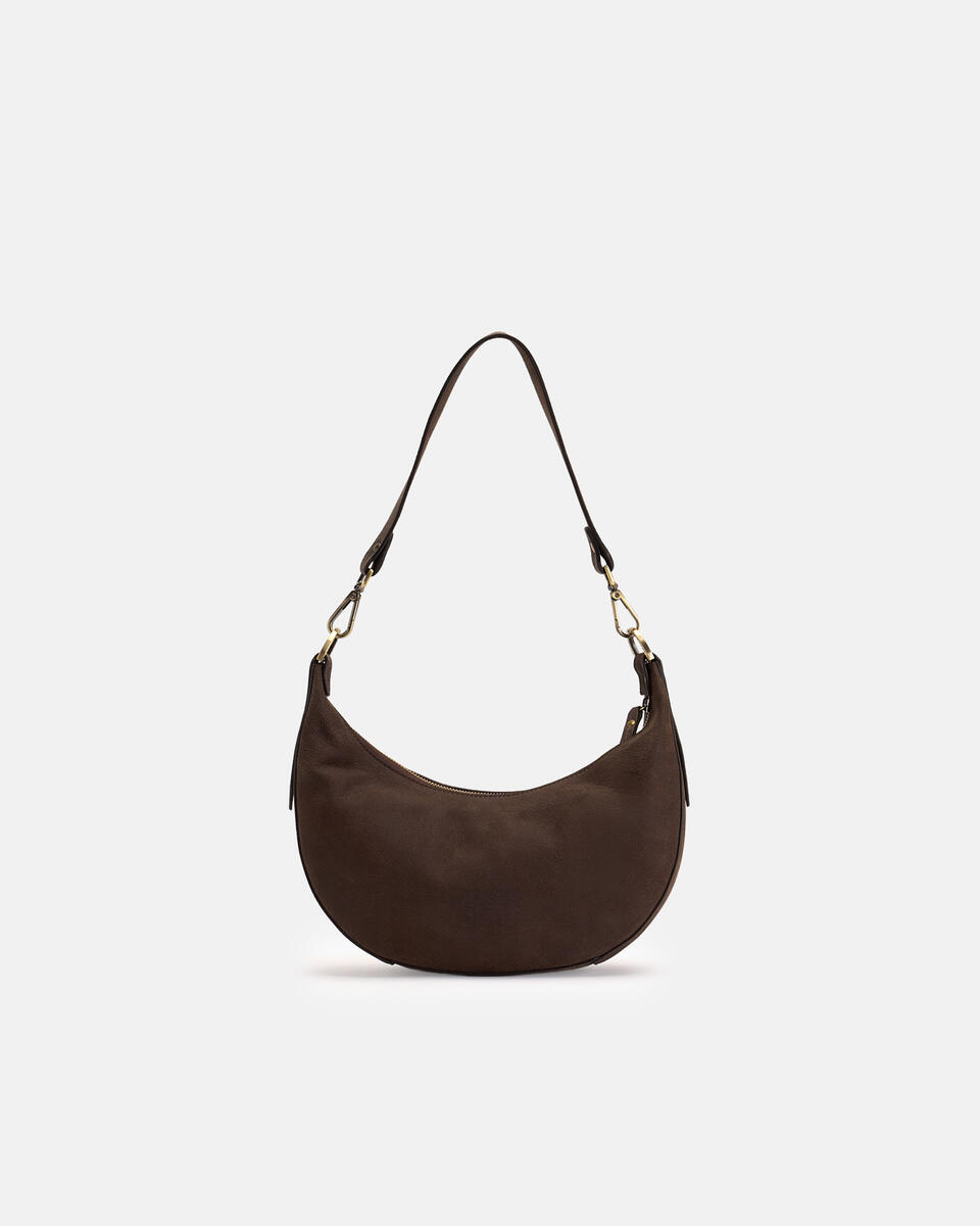 SMALL HOBO BAG Chocolate  - Tote Bags - Women's Bags - Bags - Cuoieria Fiorentina