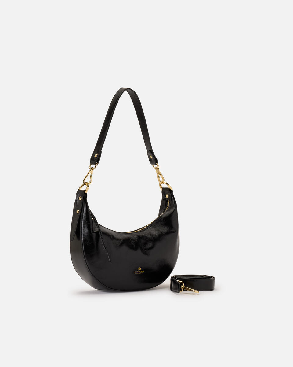 SMALL HOBO BAG Black  - Shoulder Bags - Women's Bags - Bags - Cuoieria Fiorentina