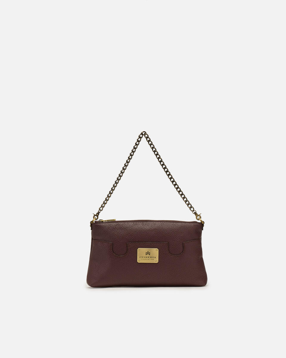 Bella selleria Pouch Coffee  - Cuoieria Fiorentina