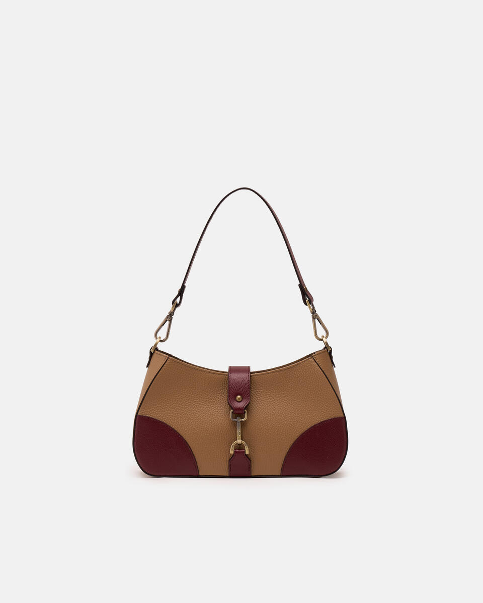 Hook small hobo Desertbordeaux  - Borse A Spalla - Borse Donna - Borse - Cuoieria Fiorentina
