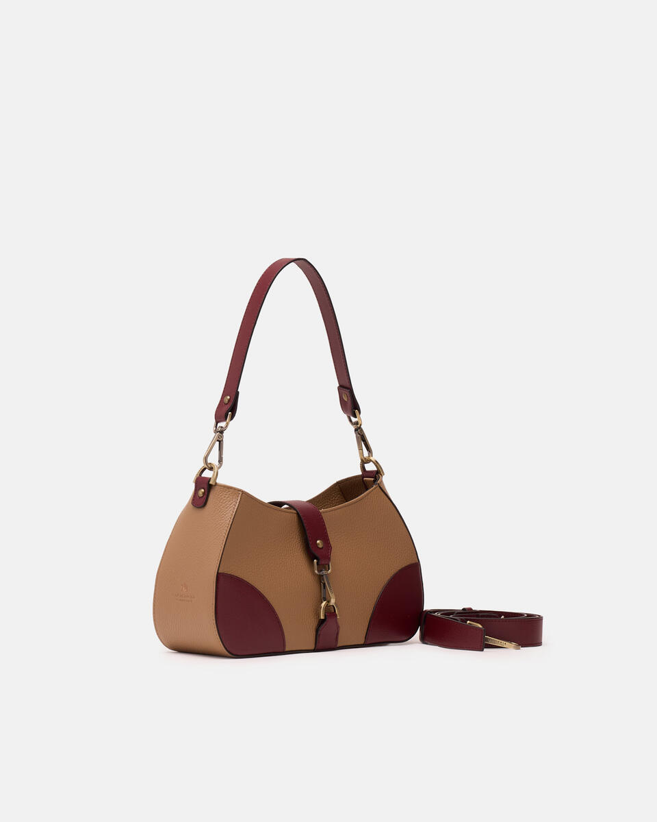 Hook small hobo Desertbordeaux  - Borse A Spalla - Borse Donna - Borse - Cuoieria Fiorentina
