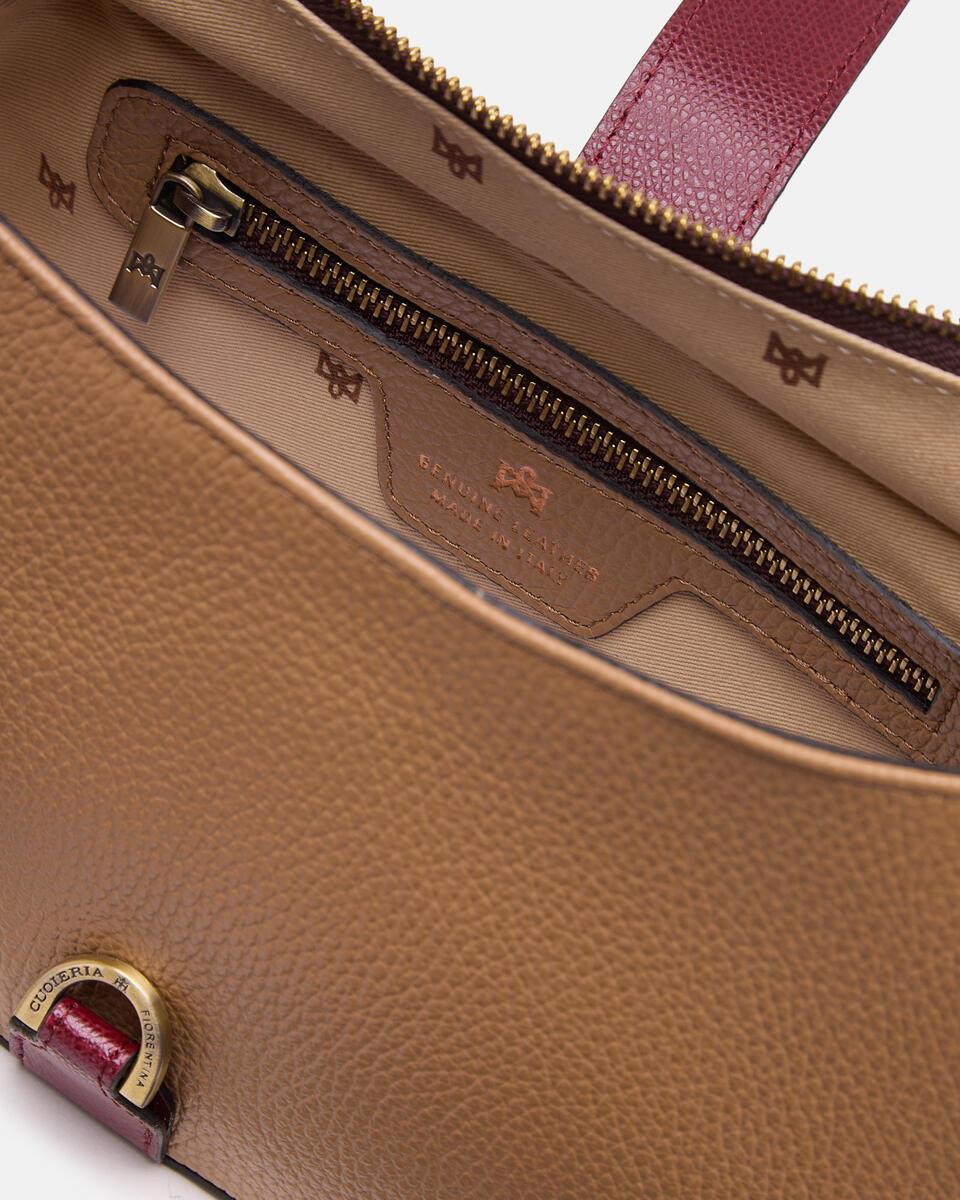 Hook small hobo Desertbordeaux  - Borse A Spalla - Borse Donna - Borse - Cuoieria Fiorentina