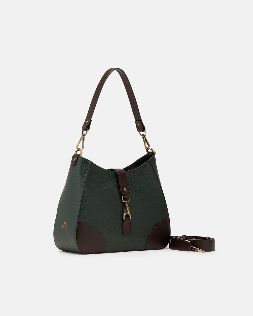 HOBO BAG Mossdarkbrown  - Shoulder Bags - Women's Bags - Bags - Cuoieria Fiorentina