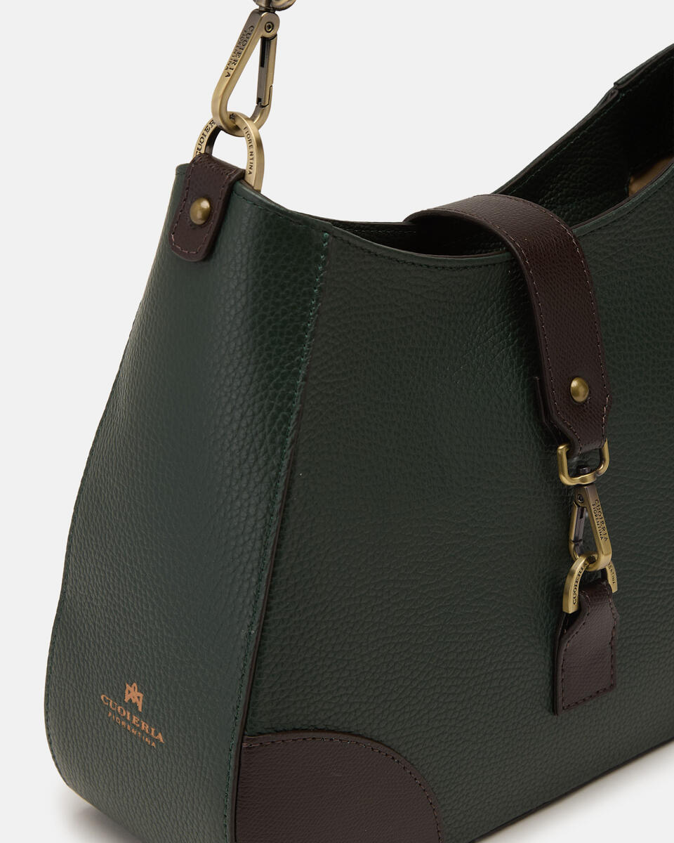 HOBO BAG Mossdarkbrown  - Shoulder Bags - Women's Bags - Bags - Cuoieria Fiorentina