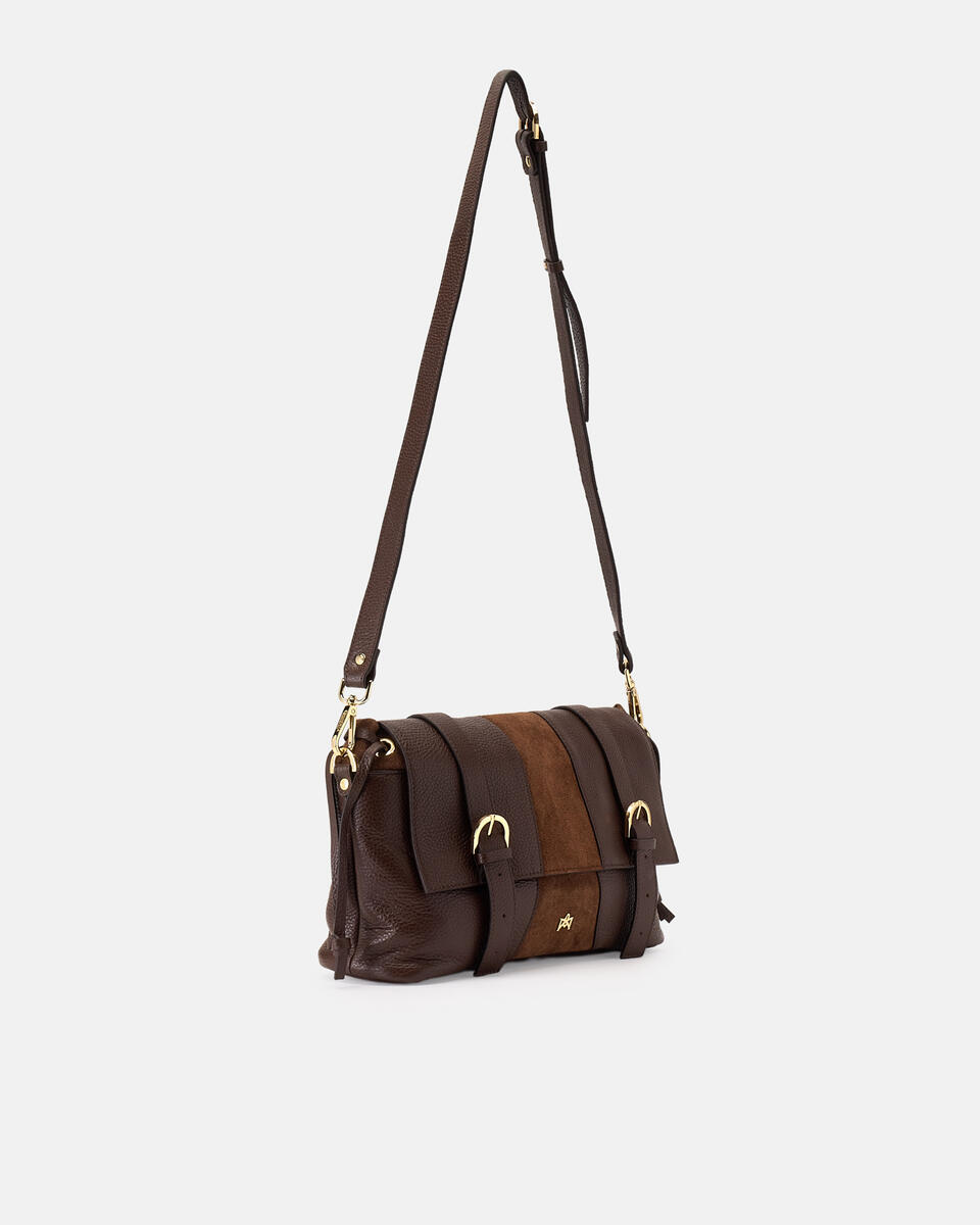 FLAP BAG Chocolate  - Messenger Bags - Women's Bags - Bags - Cuoieria Fiorentina